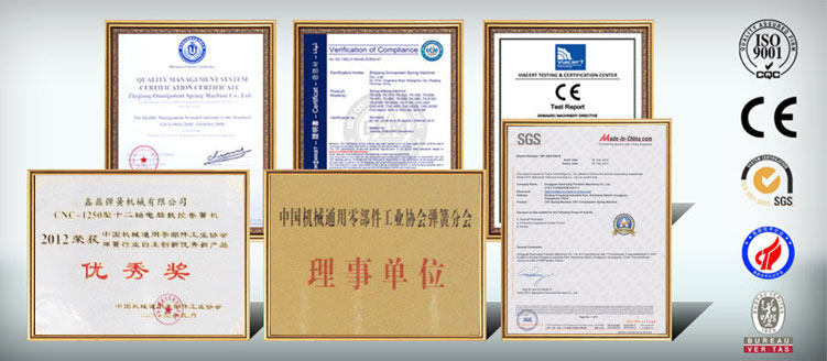 Xingding Spring Machinery Certificate